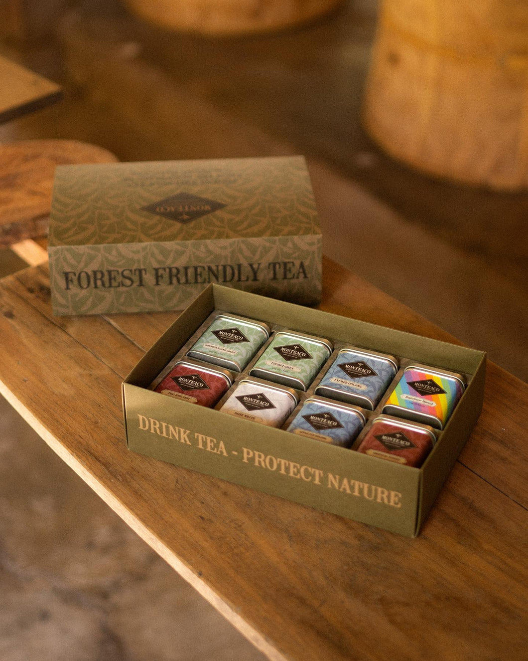 Premium Paper Box Gift Set - 8 Small Tin cans